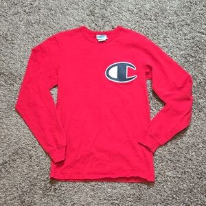 Champion Small Vintage Long Sleeve Stitched Shirt Top